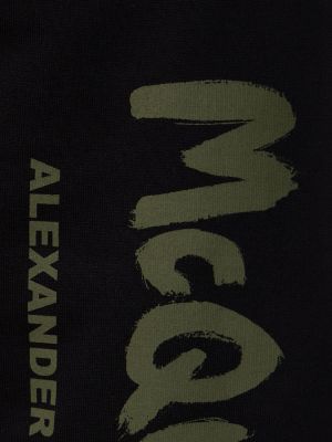 Pamučne kratke hlače Alexander Mcqueen crna