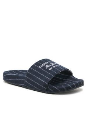 Plstené šľapky Tommy Hilfiger - tmavo modrá