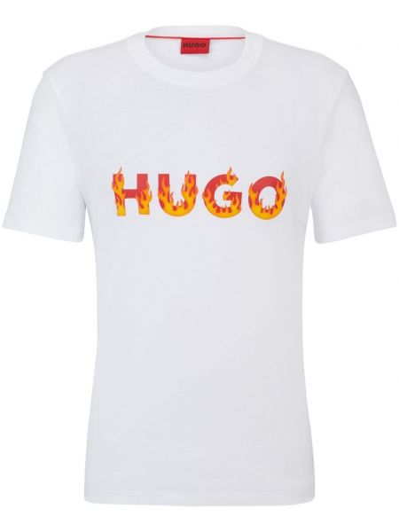 T-krekls ar apdruku Hugo balts