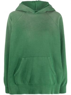 Βαμβακερός φούτερ με κουκούλα με τσέπες Visvim πράσινο
