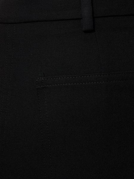 Vlněné rovné kalhoty Nili Lotan černé