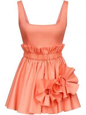 Mini šaty s volánmi Area ružová