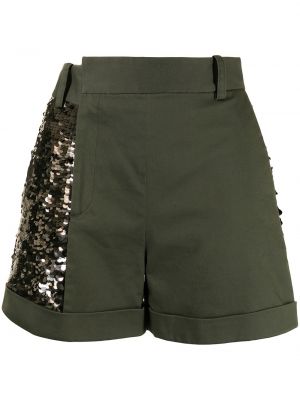 Pantalones cortos con lentejuelas Monse verde