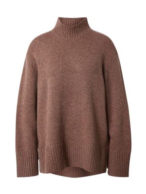 Меланжов пуловер Minimum кафяво
