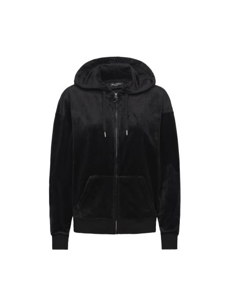 Oversize hoodie mit reißverschluss Juicy Couture schwarz