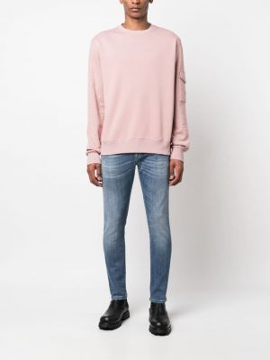 Bluza bawełniana z kieszeniami Herno różowa