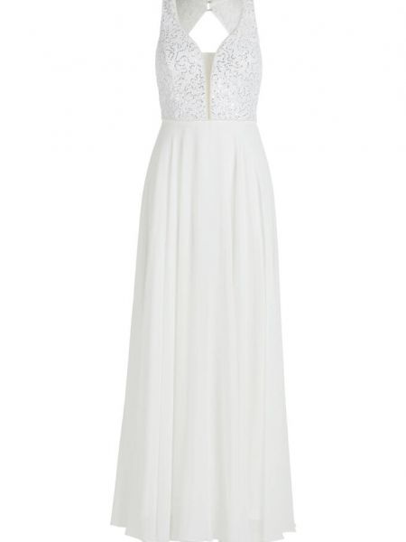 Вечернее платье с пайетками Vera Mont белое