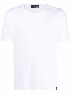 Тениска с кръгло деколте Lardini бяло