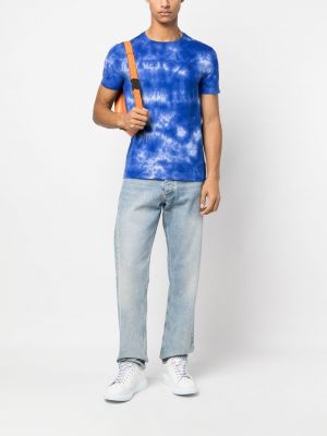 T-shirt slim en coton à imprimé Polo Ralph Lauren bleu