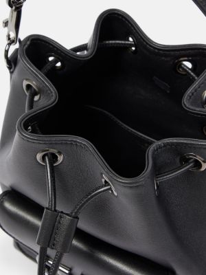 Kožená taška Valentino Garavani čierna