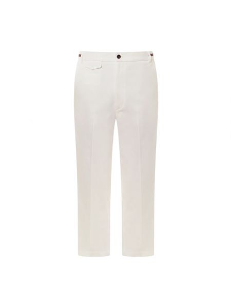 Pantalones rectos de algodón Gucci blanco