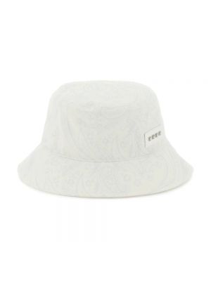 Jacquard mütze mit paisleymuster Etro weiß