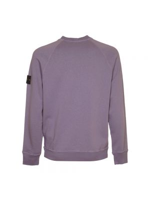 Sudadera de algodón de tela jersey Stone Island violeta