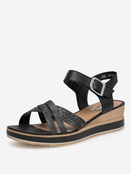 Kožené sandály Remonte černé