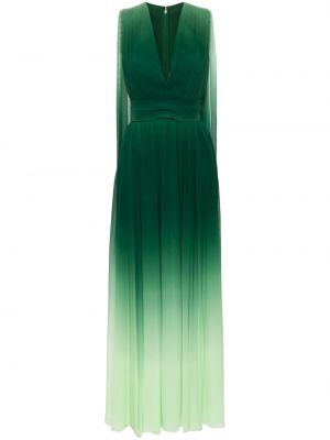 Plisirana večernja haljina Elie Saab zelena