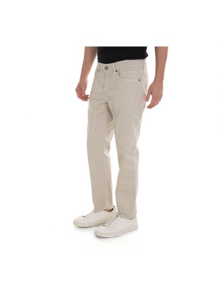 Pantalones de cuero con bolsillos Jeckerson beige