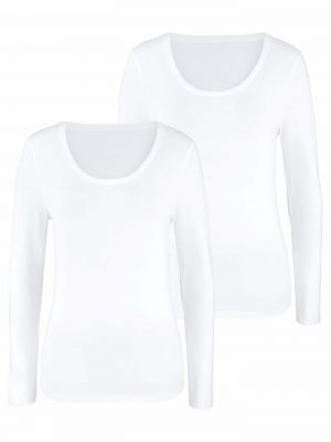 T-shirt a maniche lunghe Vivance bianco