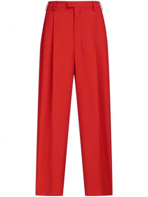 Pantalon taille haute en laine Marni rouge