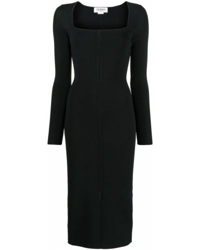 Sukienka koktajlowa dopasowana Victoria Beckham czarna