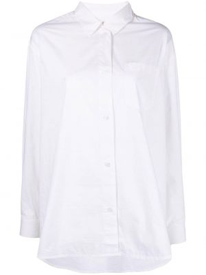 Βαμβακερό πουκάμισο Skall Studio λευκό