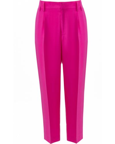 Розовые брюки из вискозы Anna Molinari