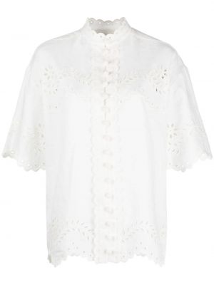 Květinová košile Zimmermann bílá