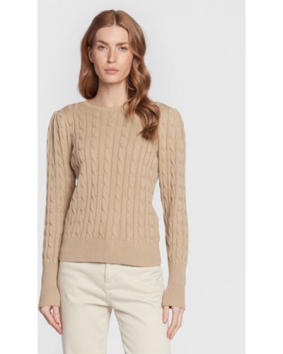 Gyapjú pulóver Lauren Ralph Lauren - bézs