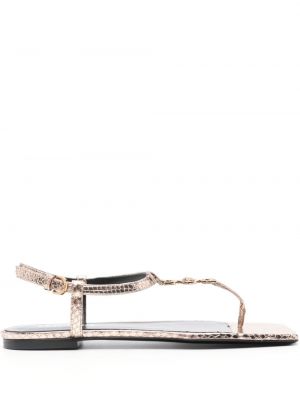 Usnjene sandali Versace zlata