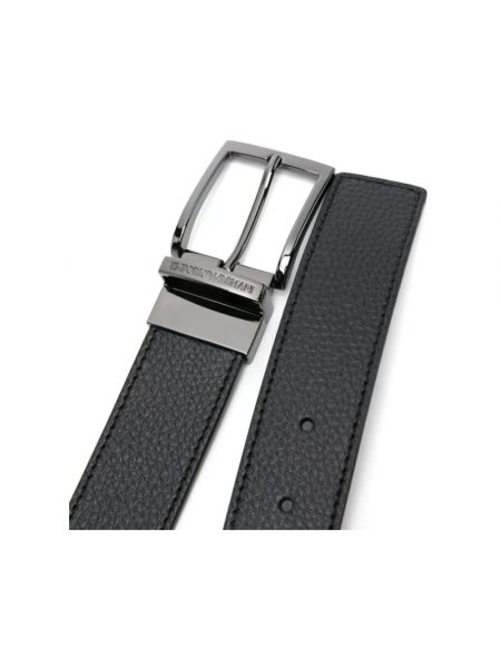 Cinturón de cuero con hebilla reversible Emporio Armani