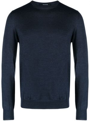 Volneni pulover Tagliatore modra