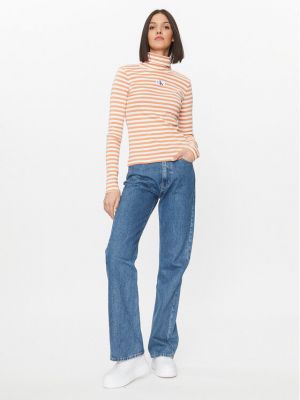Slim fit garbó Calvin Klein Jeans narancsszínű