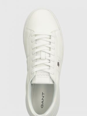 Bőr sneakers Gant fehér