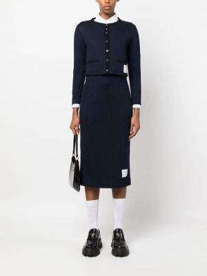 Jacquard pliiats seelik Thom Browne sinine