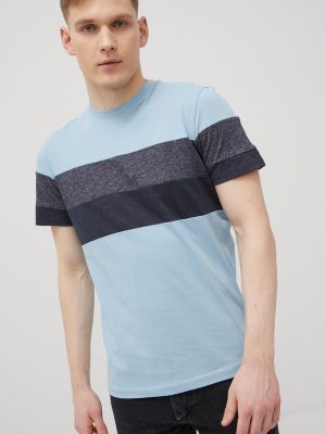 Тениска с дълъг ръкав с принт Tom Tailor синьо