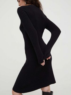 Vlněné mini šaty Marc O'polo černé