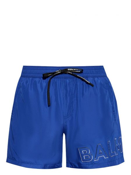 Kratke hlače s printom Balmain plava