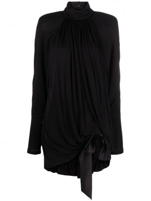 Drapírozott ruha Saint Laurent fekete