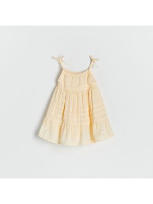 Bavlněné šaty Reserved žluté
