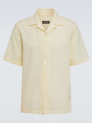 Bavlnená košeľa Zegna žltá
