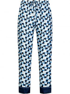 Pantalones rectos con estampado con estampado abstracto Dolce & Gabbana azul