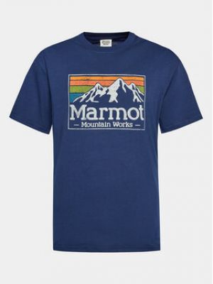 T-shirt à motif dégradé Marmot bleu
