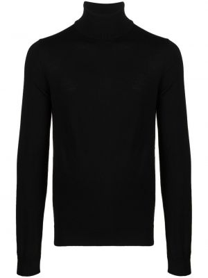 Вълнен пуловер Hugo черно