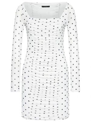 Drapované slim fit koktejlové šaty Guess bílé