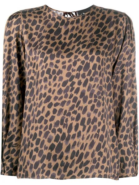 Blusa con estampado leopardo 8pm marrón