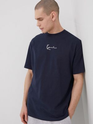 Памучна тениска с дълъг ръкав с апликация Karl Kani