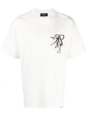 Bavlněné tričko s potiskem Represent bílé