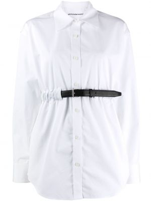 Βαμβακερό πουκάμισο Alexander Wang λευκό
