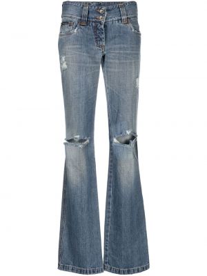 Skinny džíny s dírami Dolce & Gabbana Pre-owned modré