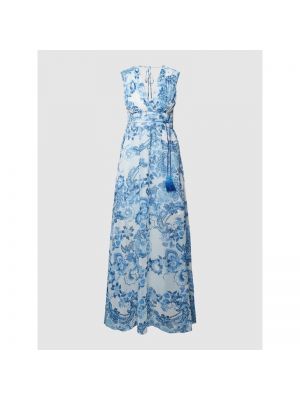 Długa sukienka z tasiemką w talii model ‘GILDA’ Guess - Niebieski