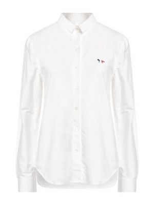 Camicia di cotone Maison Kitsuné bianco